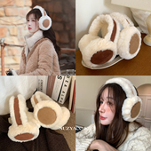 suzyacc 仿麂皮毛绒耳罩出片氛围防风保暖舒服护耳 kr简约百搭冬季