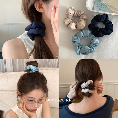 suzyacc kr法式简约不伤发缎面小肠圈气质温柔百搭高级低马尾发圈