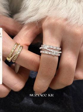 【新品限时2件88折】12.30 20点轻奢合成锆石珍珠开口戒指食指戒