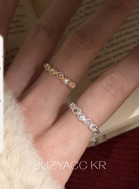 【新品限时2件88折】3.4 20：00纤细精致锆石戒指