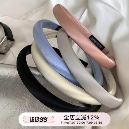 法式缎面细发箍高级感复古