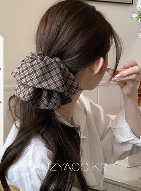 【新品限时2件88折】3.4 20：00格纹裙摆马尾夹发夹