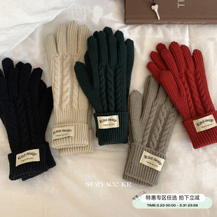 冬季 任选4件 复古针织手套保暖防风骑车手饰套ins风手指套 99元