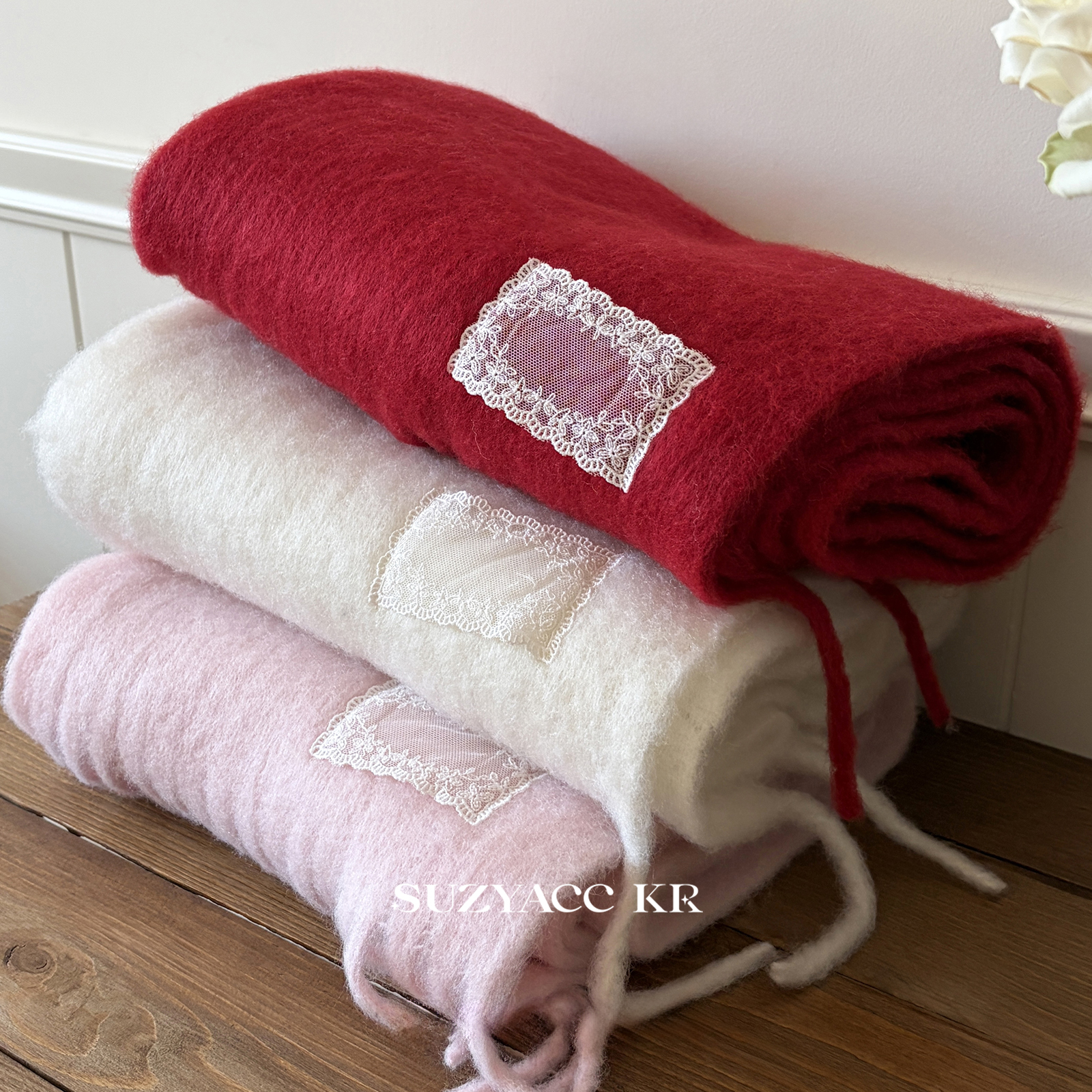 【新品限时2件88折】12.8 0点纯色流苏围巾含羊毛