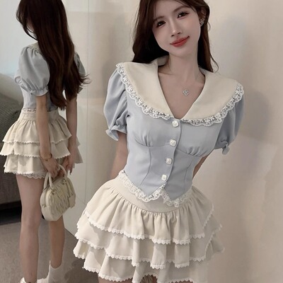 甜美学院风jk制服减龄洋气衬衣女