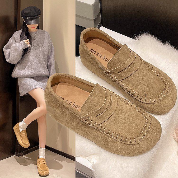 厚底勃肯鞋女2026春季新款百搭一脚蹬休闲软底乐福单鞋博肯豆豆鞋,女鞋,深口单鞋,淘宝优惠券,粉丝福利购,淘宝优惠卷