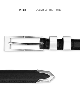 INTENT 2.0cm宽度意大利头层牛皮真皮腰带皮带男女 长期主义单品