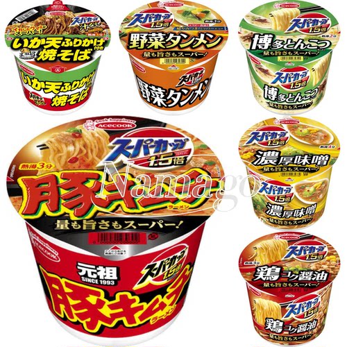 日本直邮Acecook方便面泡菜猪肉鱿鱼天妇罗豚骨拉面速食代餐冲泡