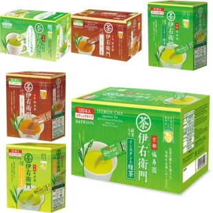 直邮日本伊右卫门抹茶煎茶绿茶乌龙茶茶包速溶茶粉便携独立装饮品