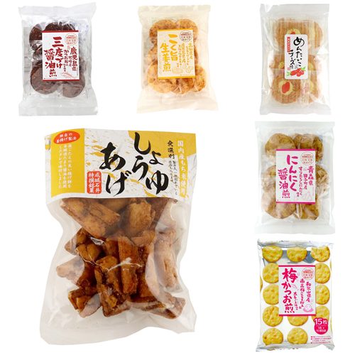 【直邮】日本制成诚石井米饼仙贝虾片蒜香酱油松露味之旅日式小吃