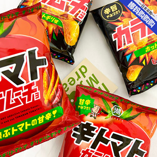 直邮本土湖池屋阿婆番茄甜辣味薯条辛旨薯片鲜香酥脆膨化零食推荐