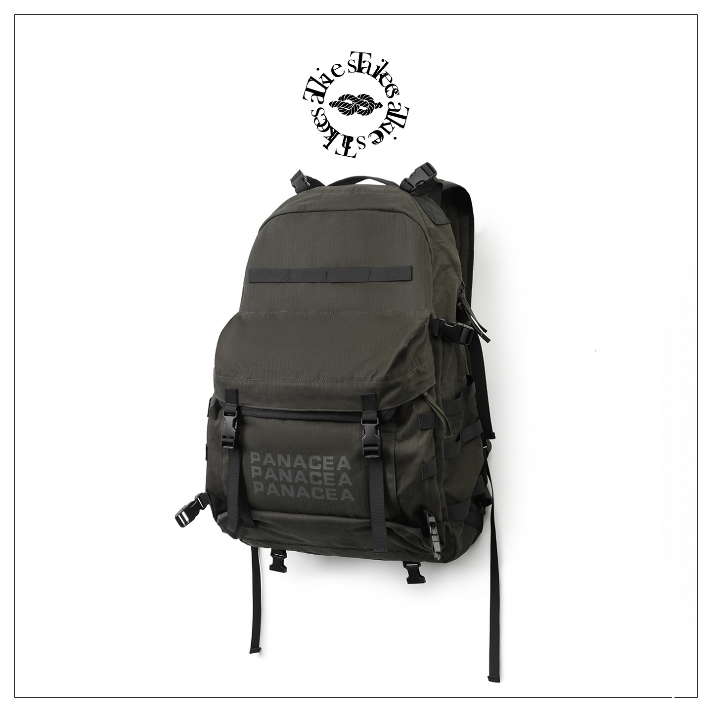 Tiesake+Panacea大号降落伞绑带双肩包 Giant Parachute Backpack