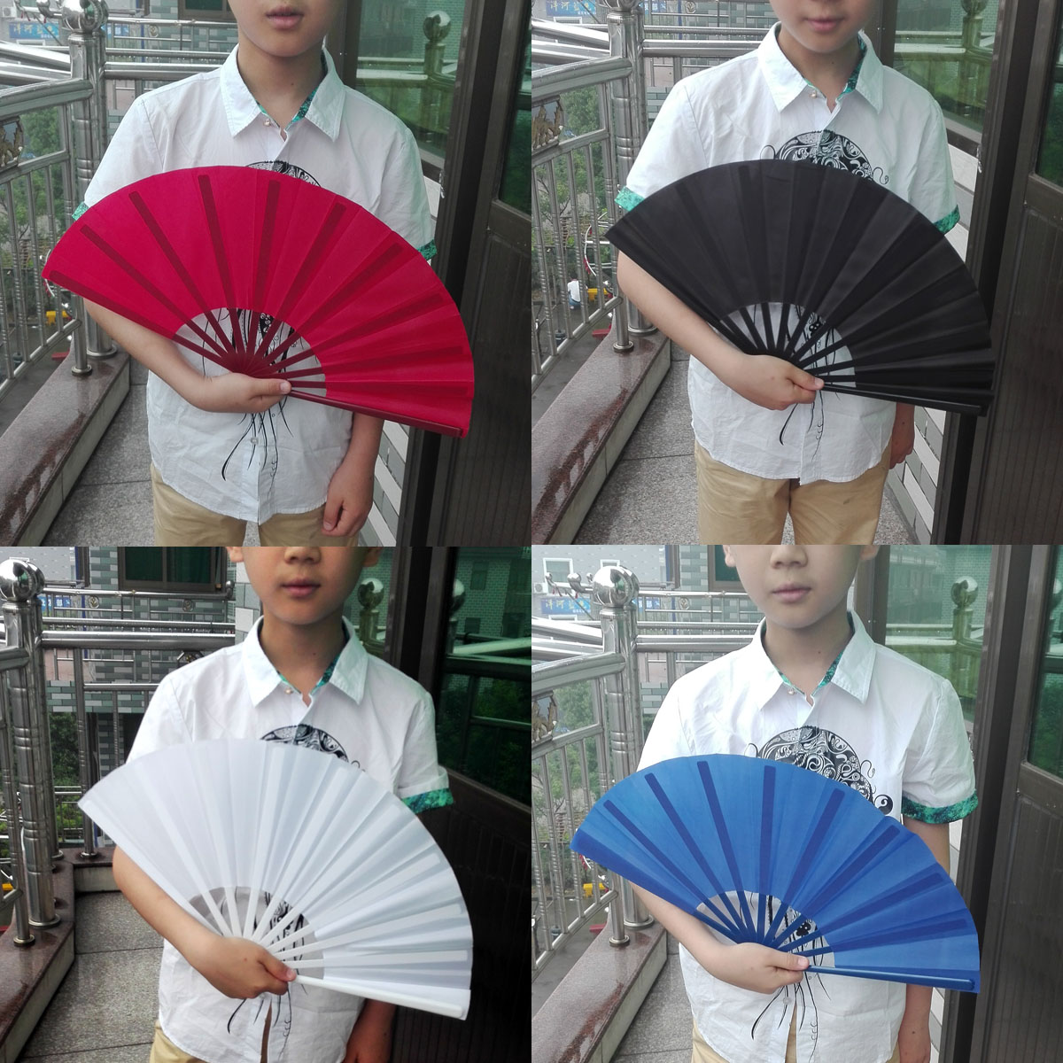 超松青花瓷纸扇书生舞蹈多色功夫扇热销22件假一赔十