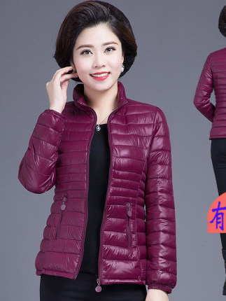 中年女装秋装羽绒棉服洋气棉衣外套妈妈装秋冬季加大码保暖小棉袄