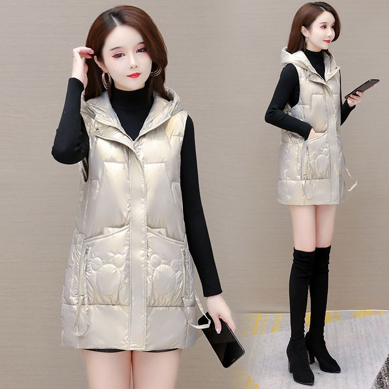 时尚连帽羽绒马甲女2025冬季新款保暖防寒减龄白鸭绒连帽妈妈外套,女装/女士精品,中老年女装,淘宝优惠券,粉丝福利购,淘宝优惠卷