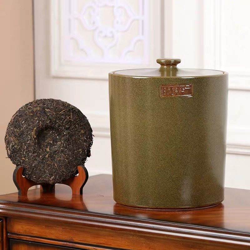 景德镇茶叶罐大号茶叶桶茶罐家用普洱茶储存罐茶饼罐陶瓷密封罐茶