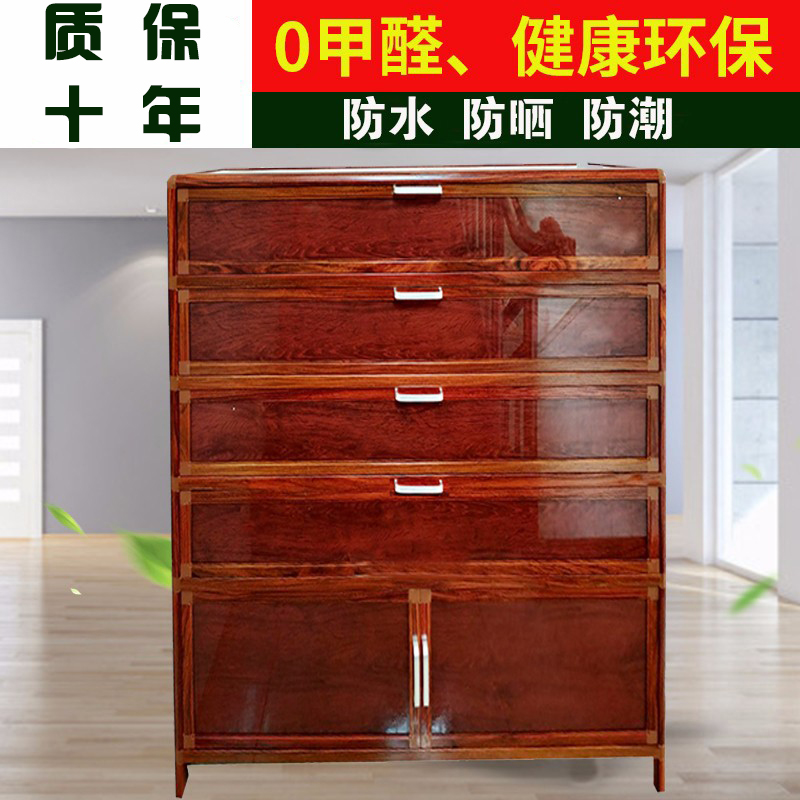 防晒防水加厚铝合金鞋柜多功能室外阳台走廊家用复古收纳鞋柜