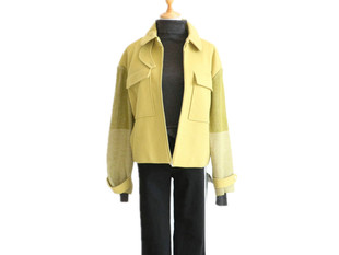 安纳苏丝女撤柜长袖厂家库存品牌折扣秋冬短款4S764毛呢外套