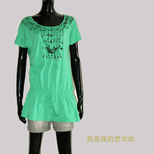 套头短袖休闲针织衫撤柜女装