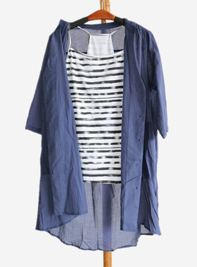 我爱我的恋衣坊女装品牌折扣 专柜正品厂家撤柜620237 长衬衫