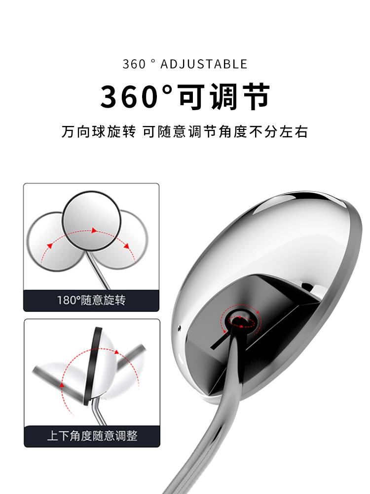 适用于电动车后视镜通用电瓶车反光镜爱玛小刀新日立马电车自行车