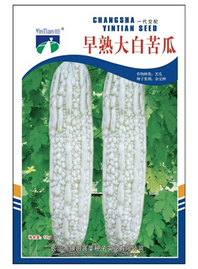 早熟大白苦瓜种子长白苦瓜大全四季苦瓜种孑春季夏秋蔬菜禾之元籽