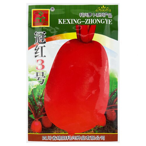 冠红3号水果萝卜种籽红皮白肉