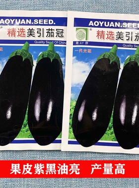 精选美引茄冠种子圆长茄子农家原生态蔬菜四季种籽茄子种孑禾之元