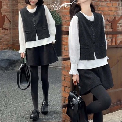 2026春轻奢高级感马甲裤套装