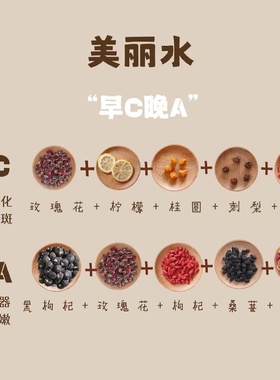 桑葚黑枸杞刺梨玫瑰花茶组合养生茶早C晚A非养颜美白调理气血水片