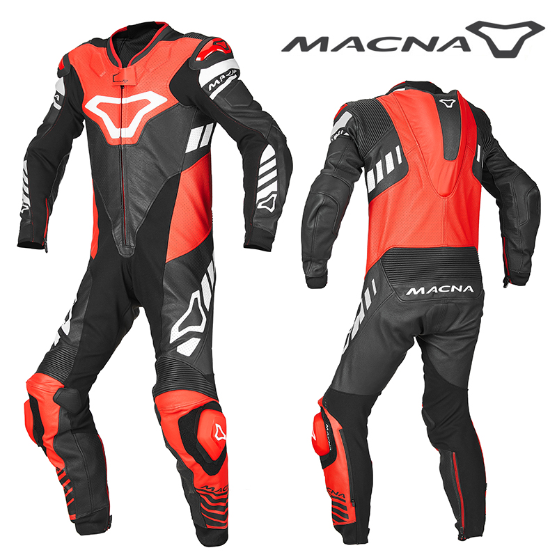 macna摩托車(chē)連體皮衣賽道競(jìng)技防護(hù)防摔服機(jī)車(chē)騎行四季修身賽車(chē)服