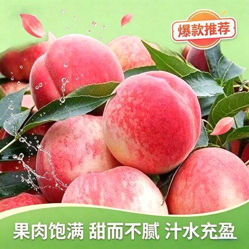陕西高山水蜜桃新鲜现摘当季脆甜毛桃孕妇水果5斤整箱包邮