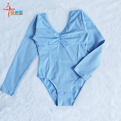 秋冬季儿童舞蹈服加厚纯棉小孩连体练功服女童中国舞考级服开裆