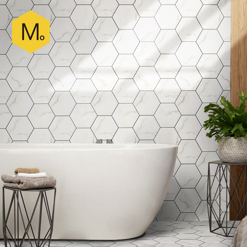 末末家爵士白六角砖花砖六边形瓷砖卫生间地砖厨房简约洗手间墙砖在类目 家装主材, 瓷砖, 仿古砖（包括文化石）中 - 来自Buy2taobao.com提供专业的淘宝代购服务