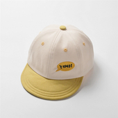 高品质宝宝清新拼色软檐鸭舌帽春夏秋季 男童纯棉绣花防晒遮阳帽子