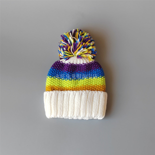 宝宝加绒保暖针织帽子男童可爱球球毛线帽婴幼儿百搭帅气冬帽