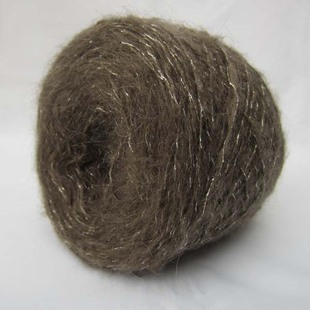 啡 黑 中细 长茸带闪 diy手工机器编织进口马海毛线 推荐 3A04