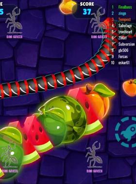 Unity Snake Warz IO slither worm complete game template 1.5