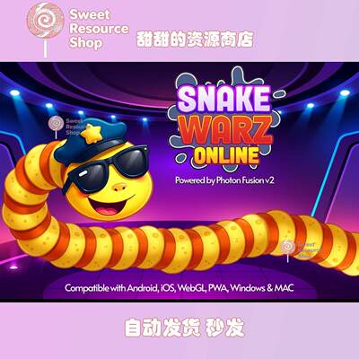 Unity Snake Warz IO Online Multiplayer Photon fusion 2 1.1.0