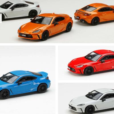 1/64 Hobbyjapan 丰田GR8610周年 Sti斯巴鲁BRZ合金仿真模型车模