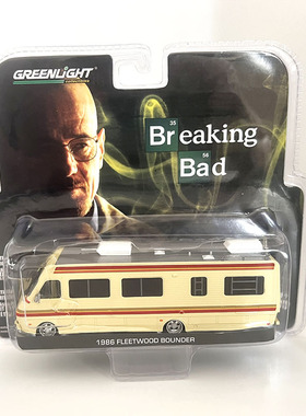 GreenLight 绿光1:64 1986 Fleetwood Bou绝命毒师巴士房车露营车