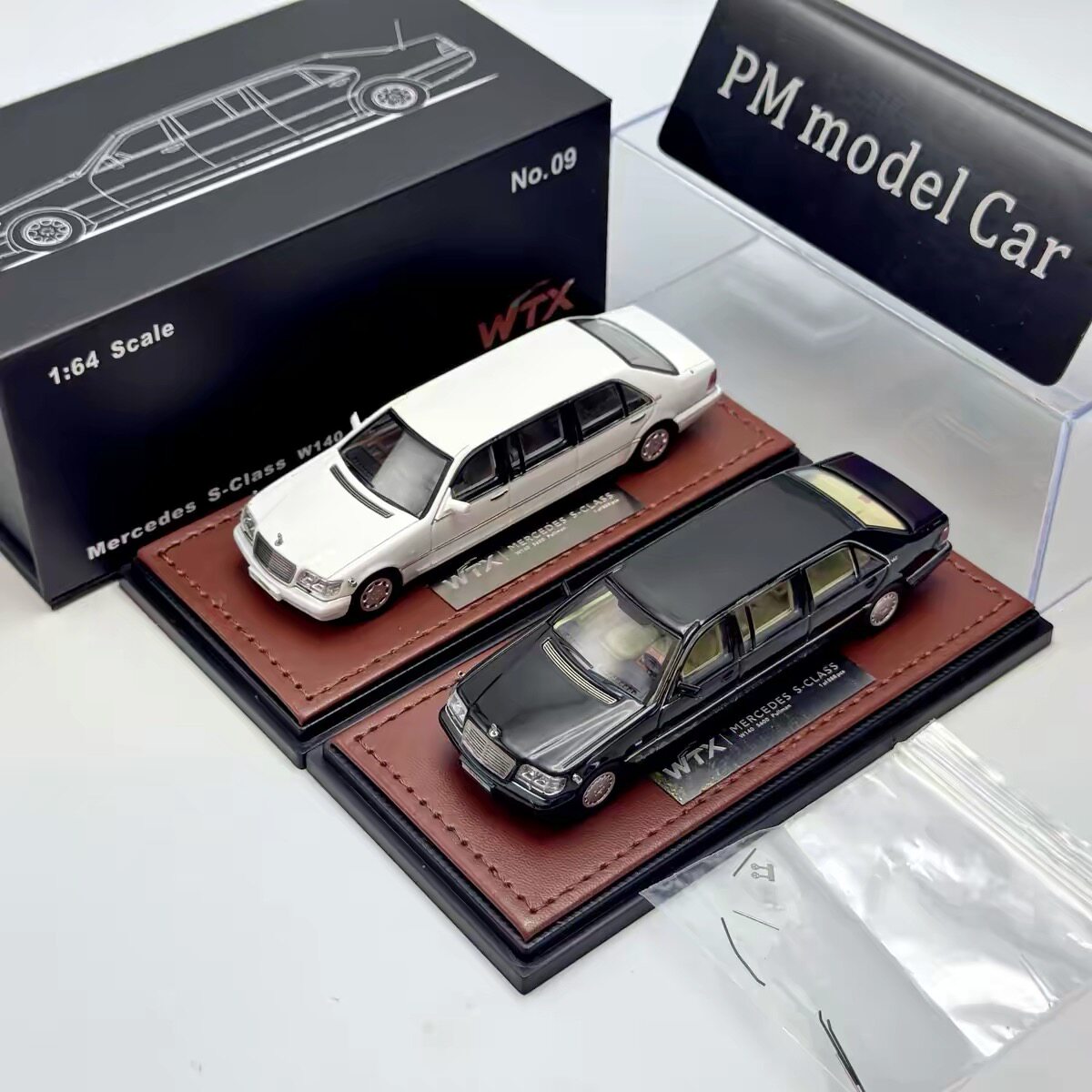 WTX 1/64 奔驰s W140 虎头奔合金车模收藏模型摆件礼物