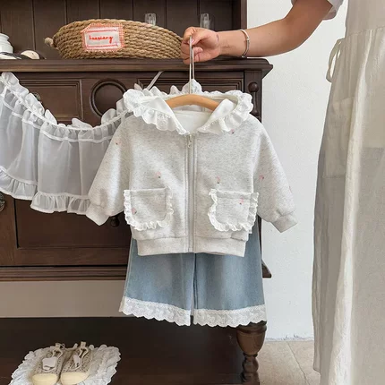 女宝宝套装秋装婴儿衣服甜美外套春秋季婴幼儿一岁秋款分体两件套