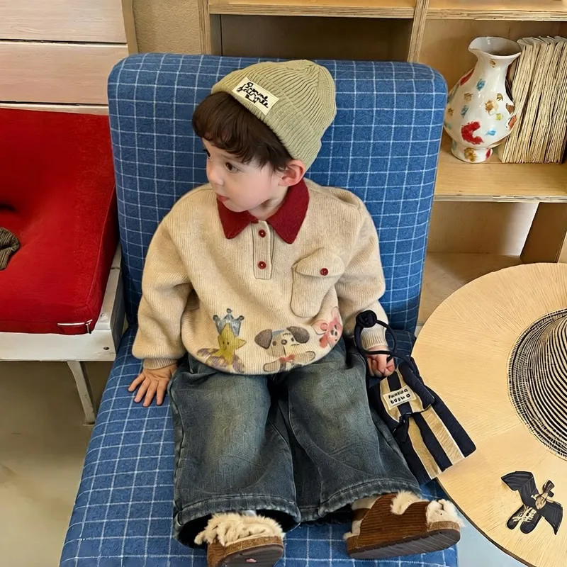 男童毛衣加厚保暖新款儿童针织衫上衣宝宝冬装衣服潮洋气童装