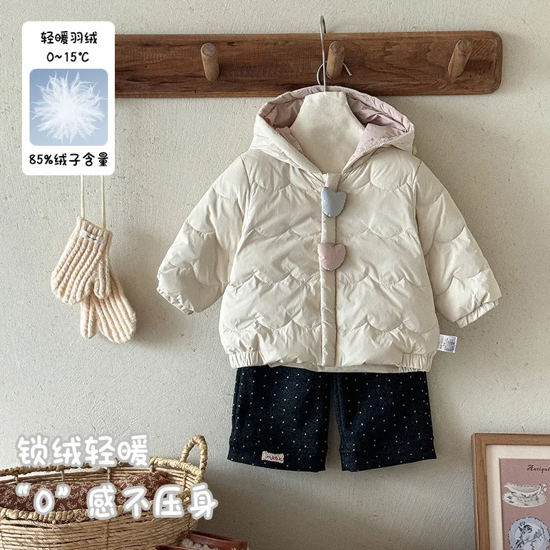 宝宝羽绒服婴儿冬季短款加厚外套2025新款上衣保暖连帽外出服 a类