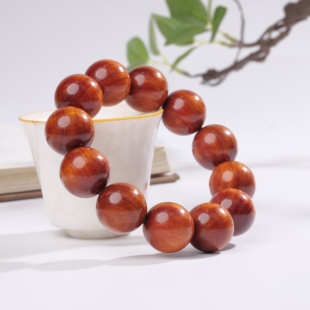 老桃木手串雷击木天然红心老桃木素珠佛珠男女士文玩款