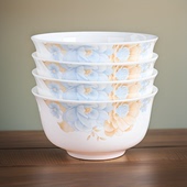 6个装 餐具 金钟碗面碗组合套装 骨瓷米饭碗家用陶瓷吃饭碗新款 中式