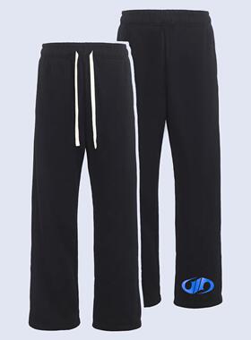 MGG 24FW经典撞色LOGO美式印花针织长裤国潮宽松百搭休闲微喇卫裤