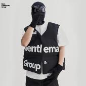 秋冬基础美式 高街加厚棉服经典 款 MGG LOGO美式 印花背心外套马甲男