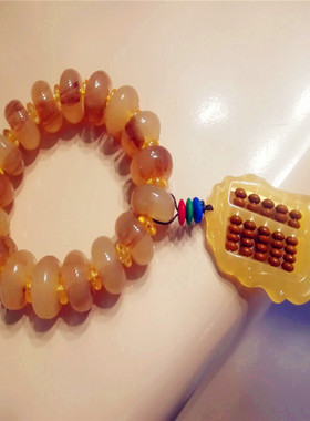 算盘吊坠女士文玩平安扣手链念珠